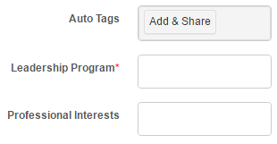 Tag fields on add & share item
