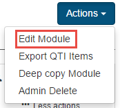 Edit Module action