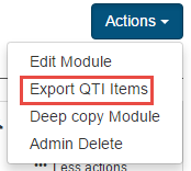Export QTI Items