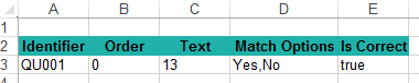Options sheet