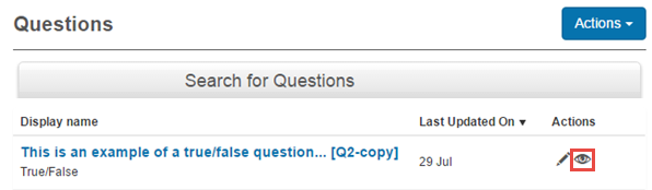 Preview a question