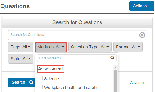 Search by Module