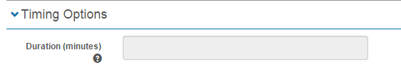 Timing options