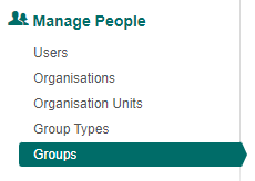 Groups menu