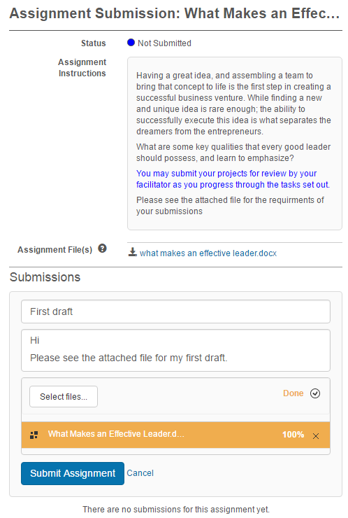 Assignments introduction