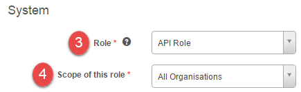 Role and scope selected