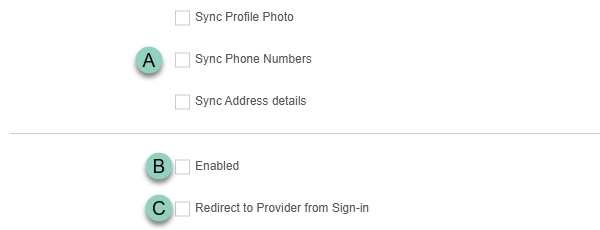 Optional sync settings