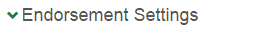 Endorsement Settings option