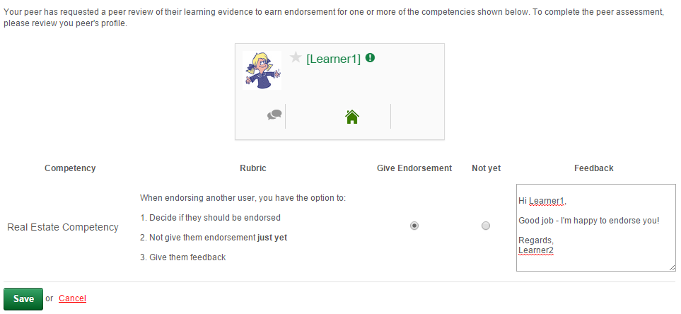 Endorse decision form