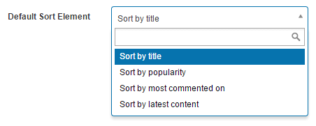 Default sort element