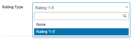 Rating type setting