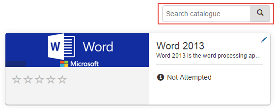 Browse Learning search field
