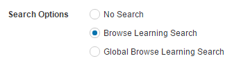 Search options