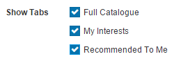 Show tabs settings
