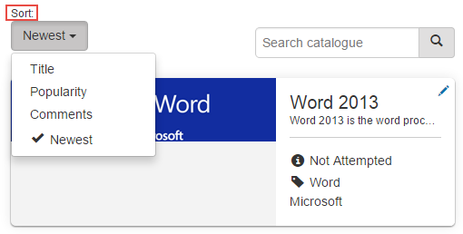 Sort dropdown options