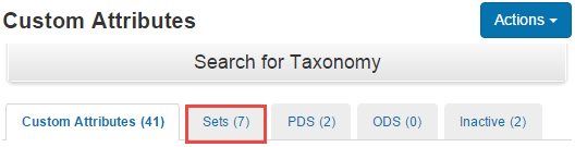 Sets tab