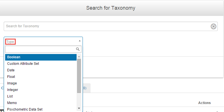 Search and filter custom attributes