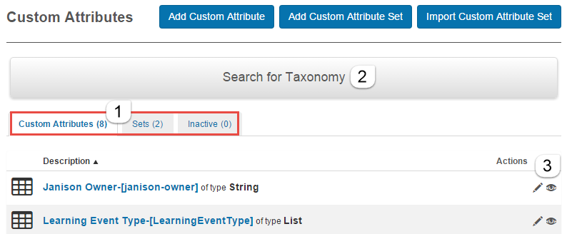 Manage custom attributes tabs