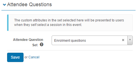 Learning event attendee question set