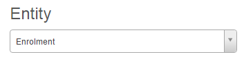 Report entity selection