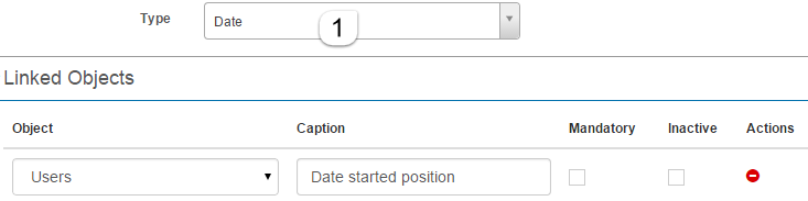 Date custom attribute form