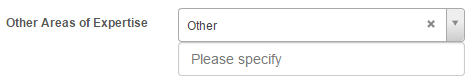 Selection with other in use