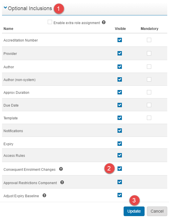 Enable Consequent Enrolment Changes