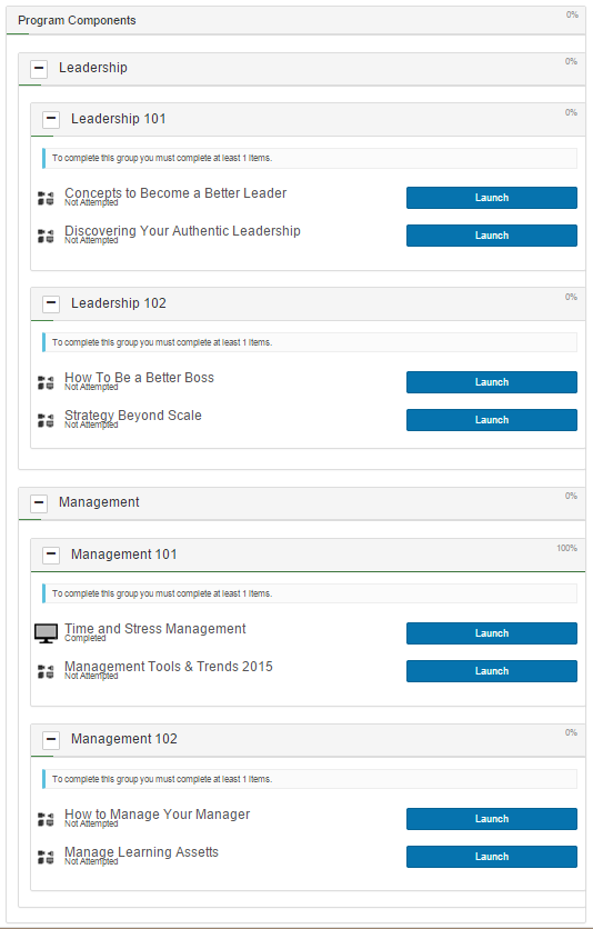 Learner view