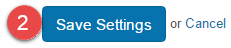 Save settings