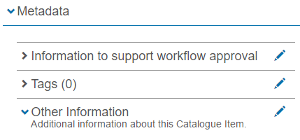 Metadata section