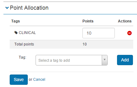 Point allocation