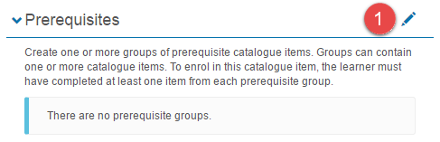 Add prerequisite group