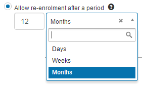 Re-enrolment period setting