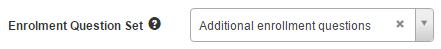 Enrolment question set