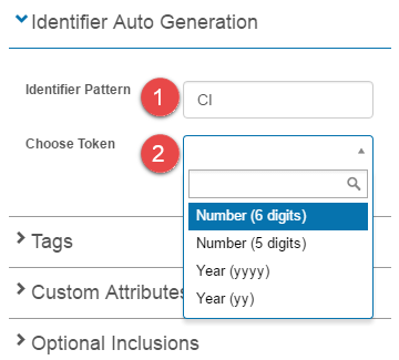 Identifier auto generation