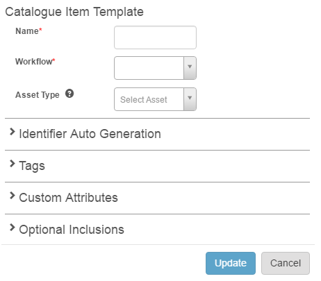 Catalogue Item Templates introduction