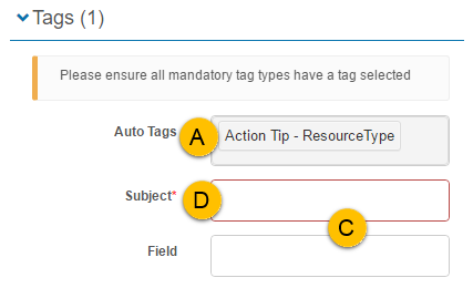 Tag section result
