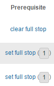 Set/clear prerequisite links