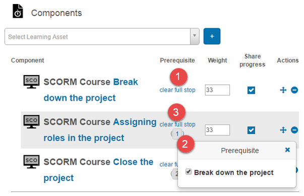 Setting prerequisites