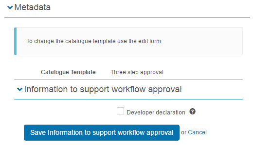 Workflow approval info