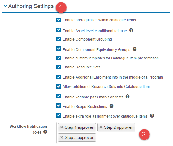Workflow notification roles