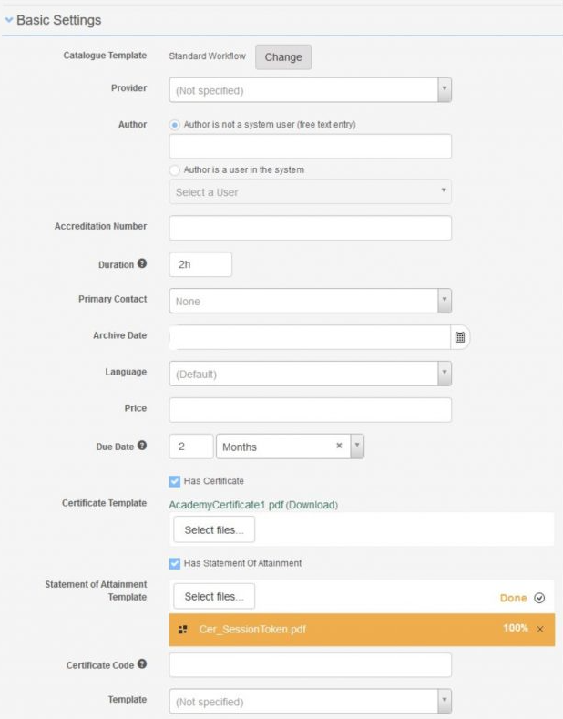 Attach SOA template