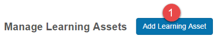 Add Learning Asset menu