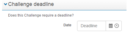 Challenge deadline field