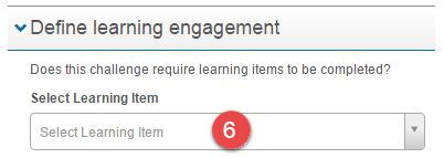 Select learning items