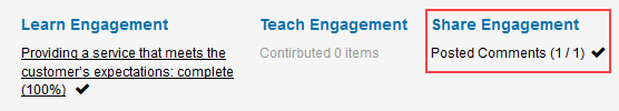 Share Engagement section
