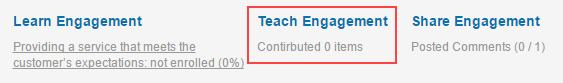 Teach Engagement section