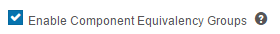 Component equivalency setting