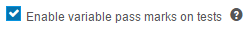 Variable pass marks setting
