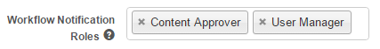 Workflow notification roles
